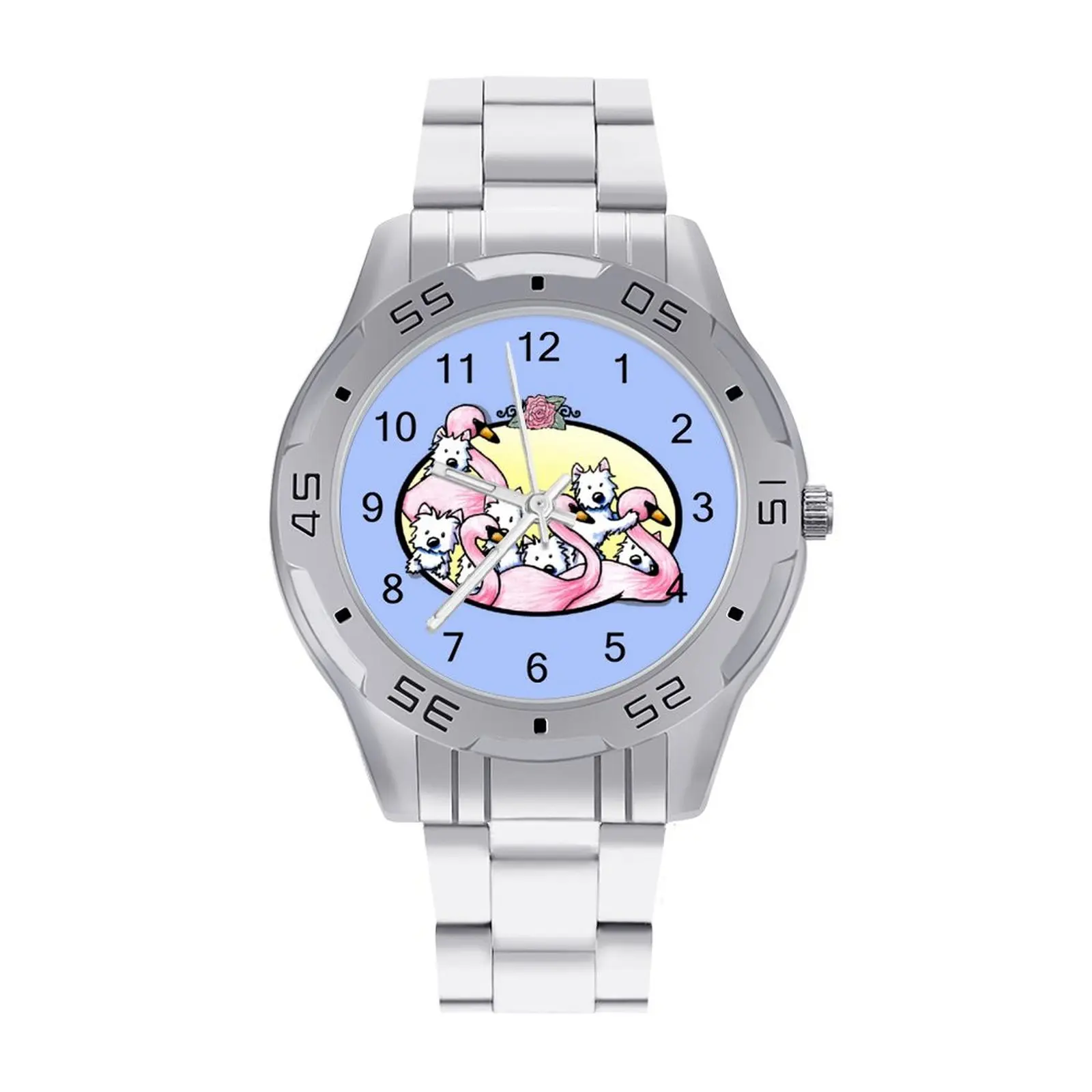 

Flamingo Quartz Watch Photo Cute Wrist Watch Stainless Analog Home Lady Wristwatch