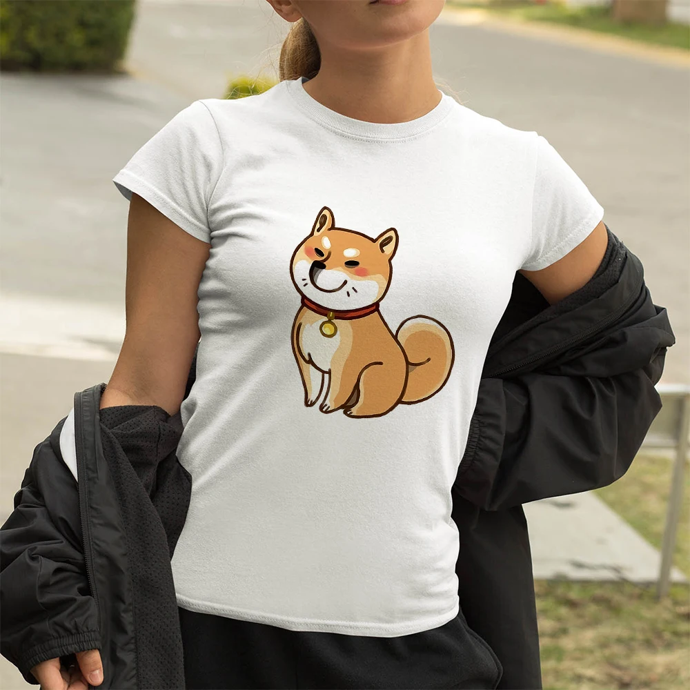 

Shiba Inu Graphic Print Tshirt Cute Casual Oversize Modern Printed T Shirt Fashion Y2k Top Harajuku Aesthetic 2021 T Shirt