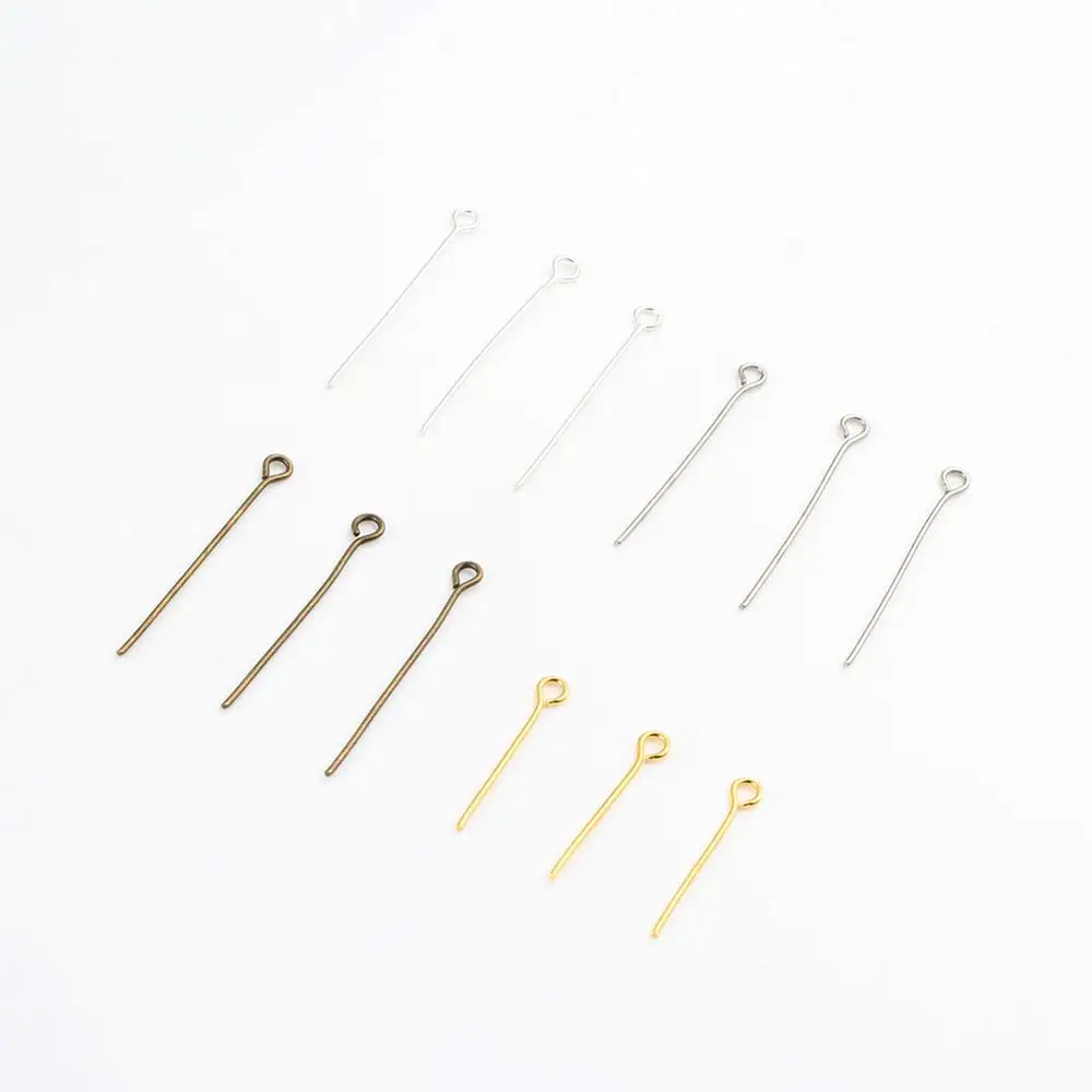 Золотистые/Серебристые шпильки с глазками 200 шт./лот 20 30 40 50 мм фурнитура для