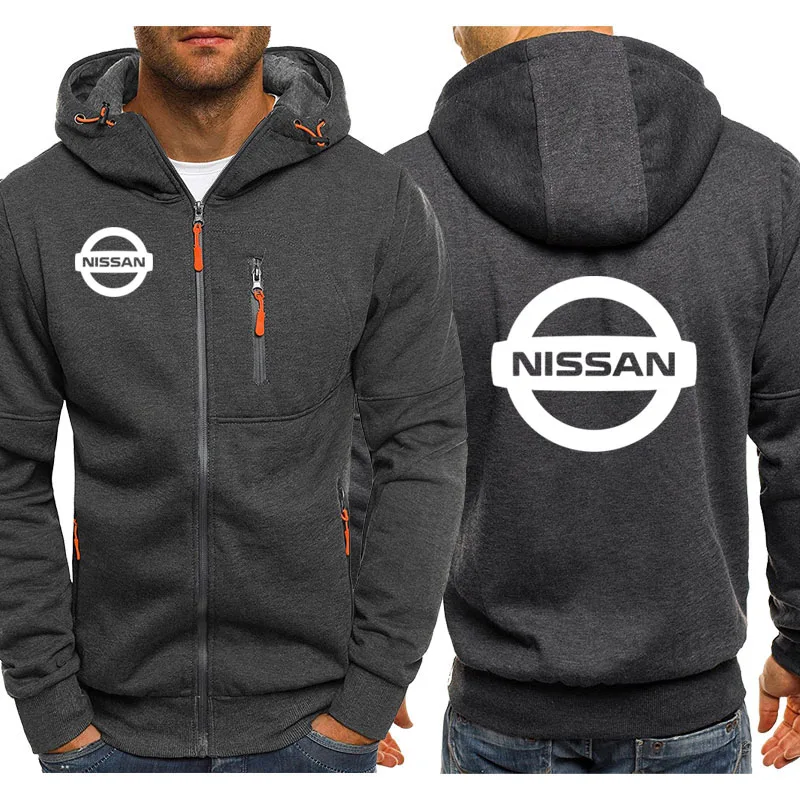Толстовки с капюшоном и Для мужчин Nissan автомобильные брелки с логотипом печати Повседневное в стиле «хип-хоп» Толстовка Harajuku толстовки с капюшоном мужская молния куртка мужская одежда с капюшоном - Цвет: 803
