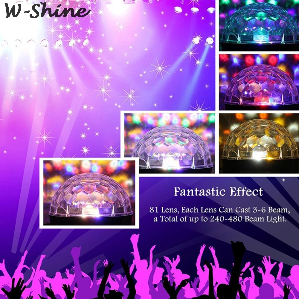 

9 Color LED Bluetooth Speaker Disco Ball Light With Mp3 Player Prom Laser Party Light 18W DJ Stage Light Laser Projection Lamp