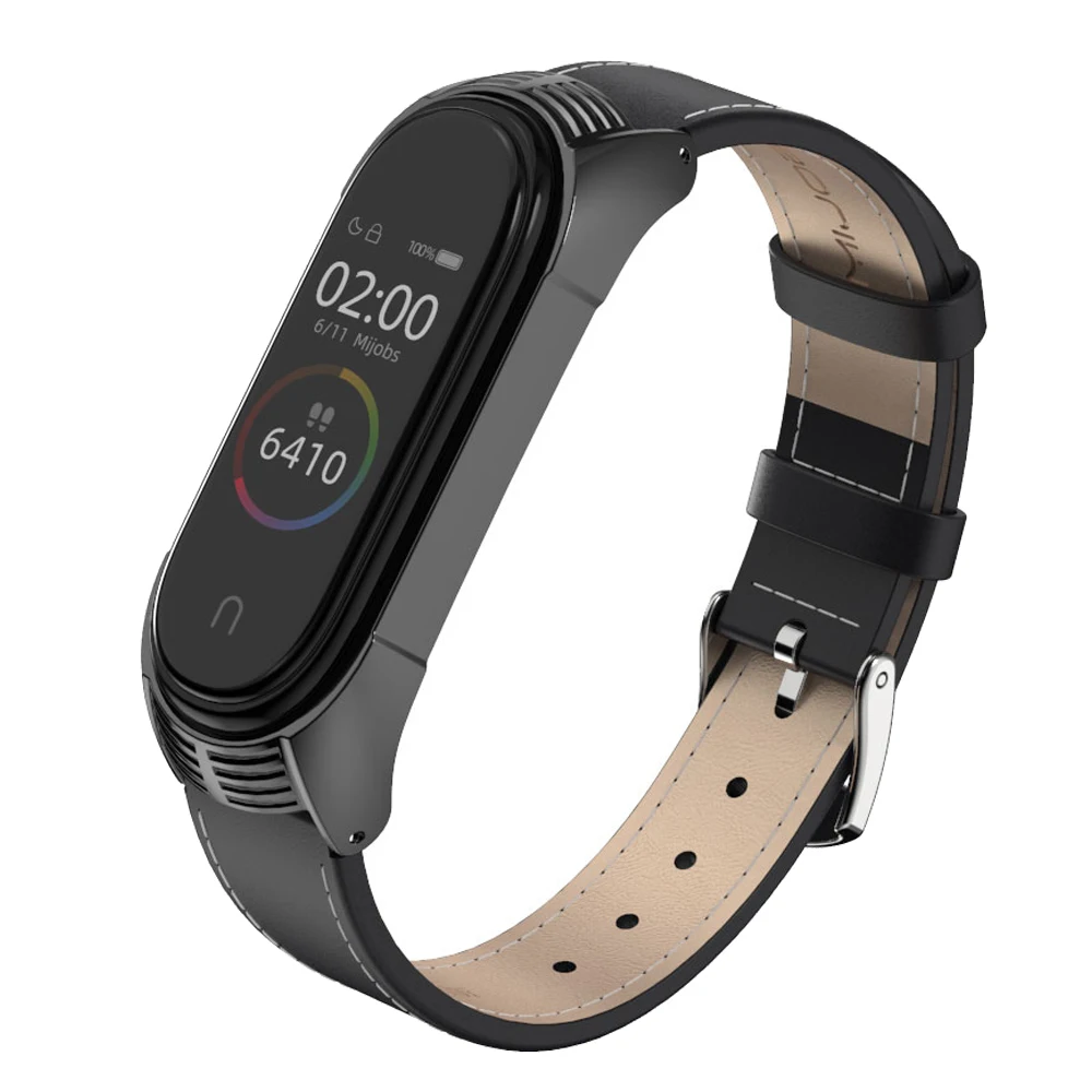Mi jobs mi Band 4 ремешок из натуральной кожи для Xiaomi mi 4 3 умные наручные часы браслет mi Band 4 браслет NFC аксессуары