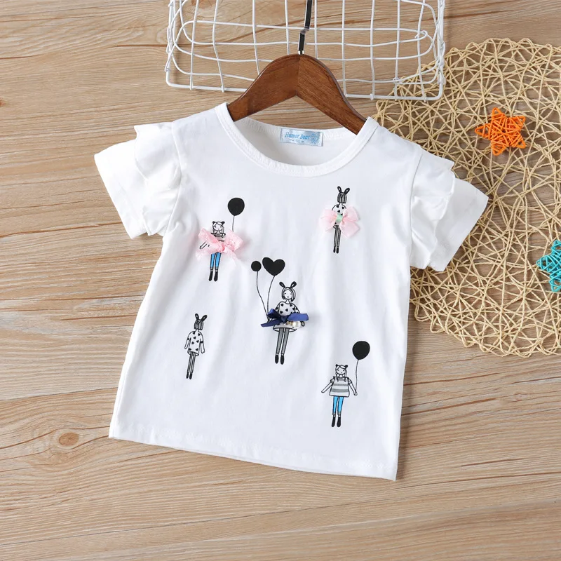 Новинка одежда для девочек костюм летняя футболка с коротким рукавом и шорты из