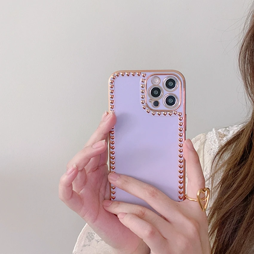 

Luxury Plated Gold Love Heart Phone Case For iPhone 11 12 Pro Max 10 X XR Xsmax 8 7 Plus Funda Plain Silicone Electroplated