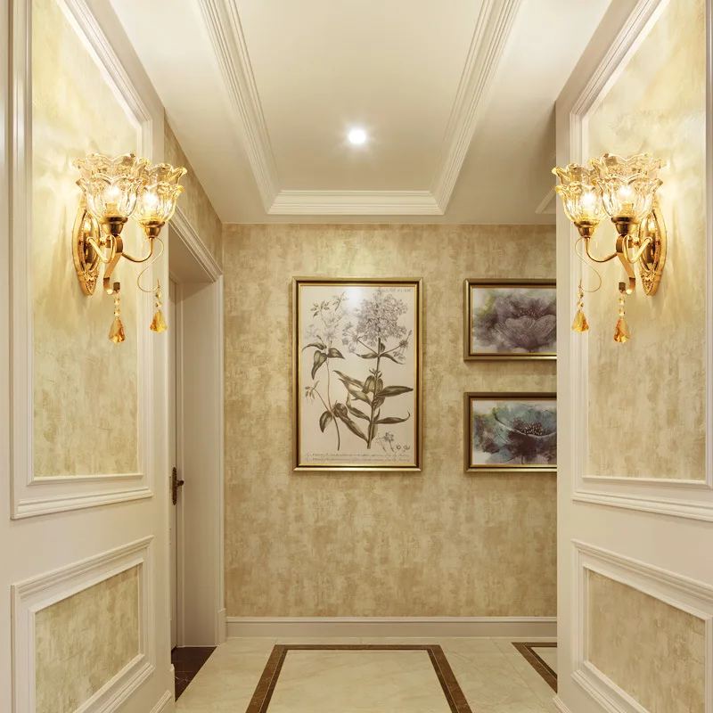 Современная светодиодсветодиодный Хрустальная настенная лампа прикроватный