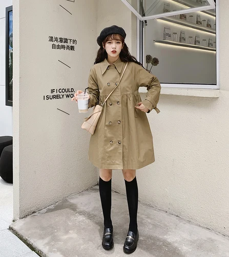 

Vintage 2019 Fashion Women Windbreaker Jackets A-line Peter Pan Collar Brief Jean Jackets Korean Double Breasted Summer Coat