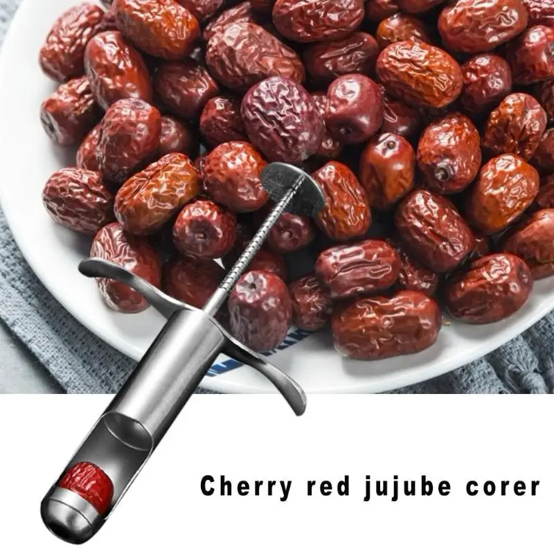 

Stainless Steel Cherry Jujube Corer Pitter Fruit Kitchen Olive Core Gadget Stoner Remove Pit Tool Seed Push Out Fruit Tool hot