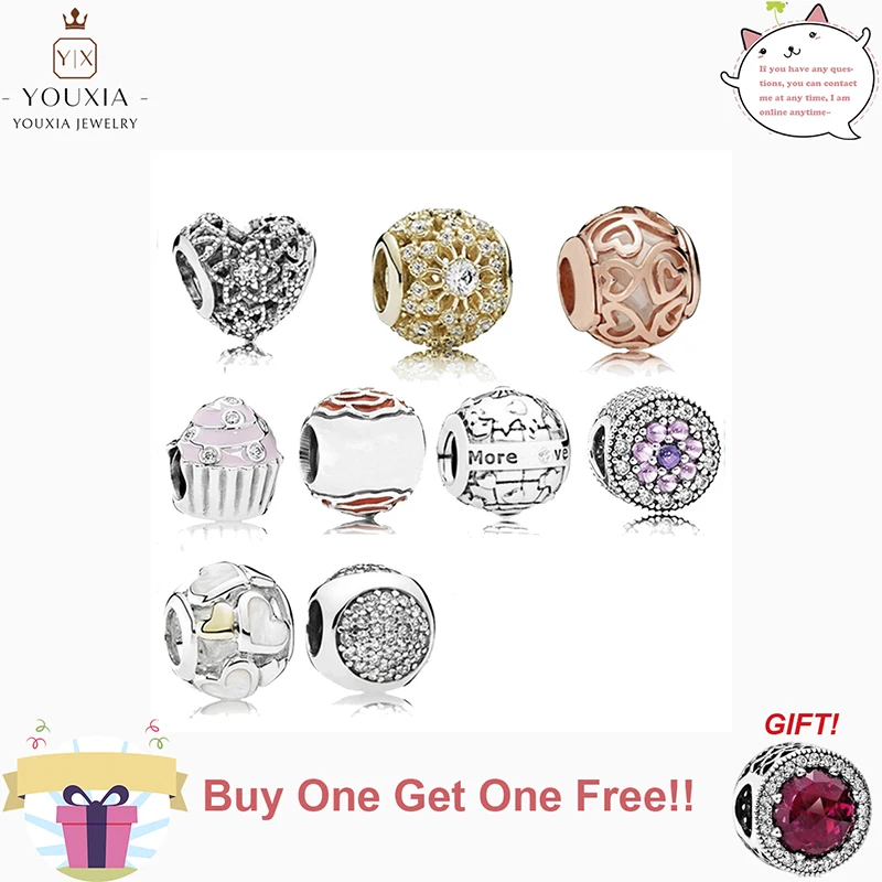 

Подходят для оригинального браслета Pando DIY Подвеска многостильный индивидуальный дизайн Модная настольная лампа серебро 925 пробы пара пода...