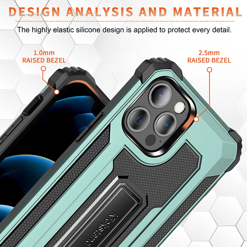 

Shock-Proof Anti-Fall Holder Phone Case For iPhone 11 12 Pro Max Case For iPhone 12 MIni SE 2020 XR X XS MAX 7 8 Plus Cases