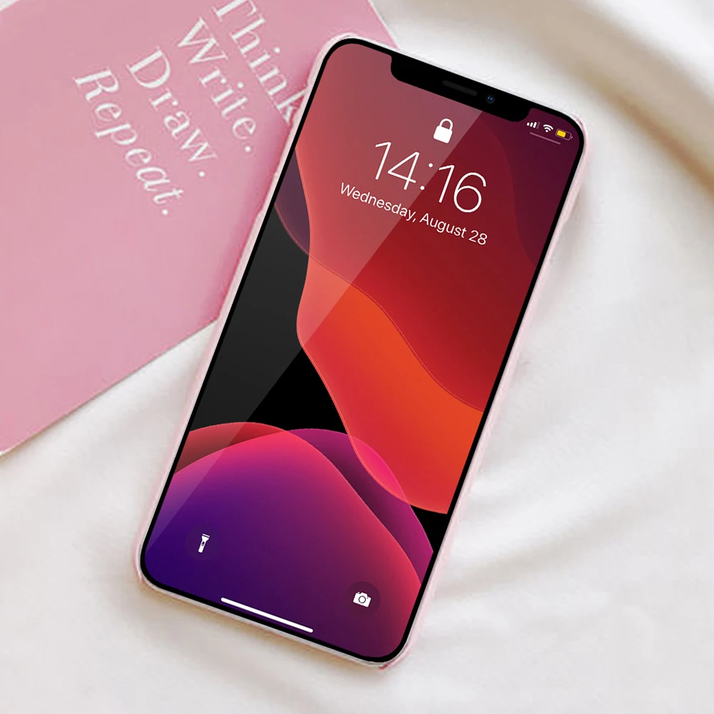 LAPOPNUT Cute Lovely Heart Black Pink Shockproof Phone Case for IPhone 11 Pro XS MAX XR 8 7 6 6s 5 5s SE Hard Protective Cover |
