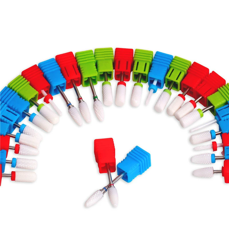 Керамический насадок для маникюра и педикюра с коническим буром, 1 шт., электрический, для очистки кутикулы и шлифовки ногтей, головка шлифовального инструмента 3/32 дюйма, 2020 года.