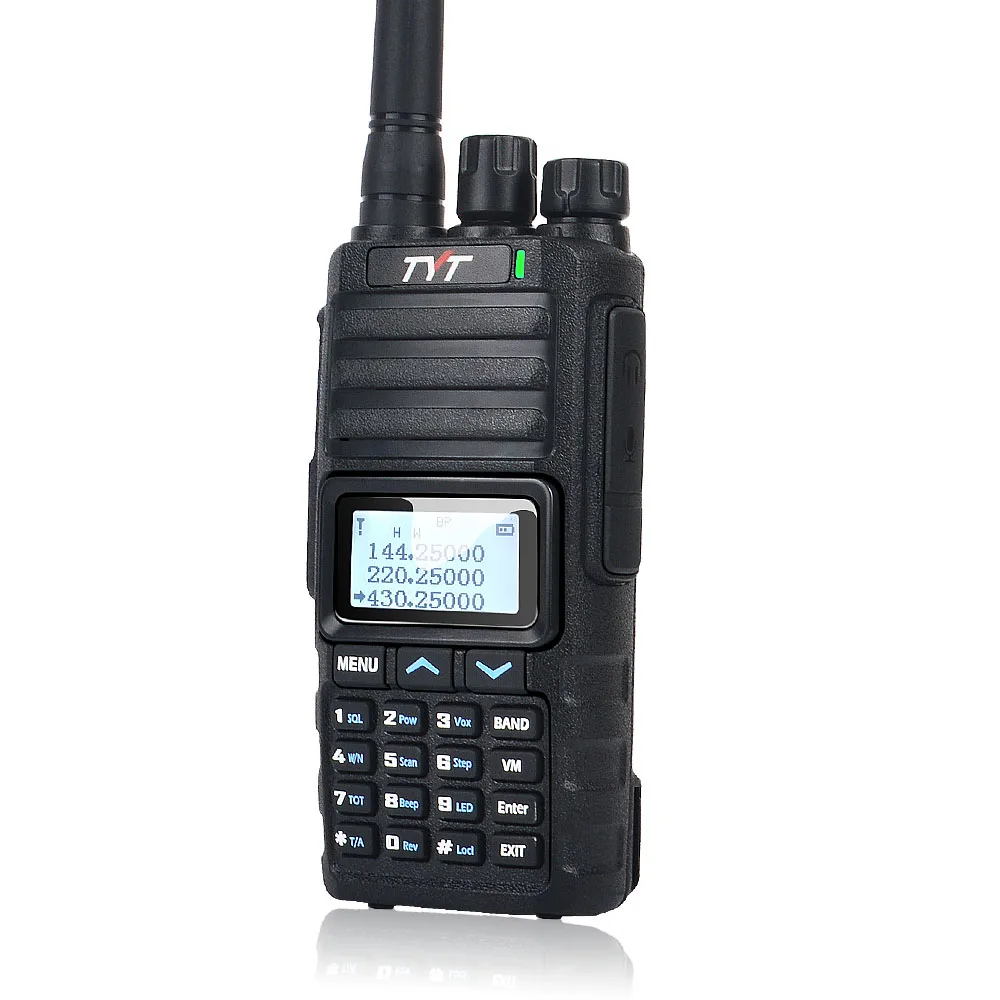 Kup Tri-band Walkie Talkie Scrambler UHF VHF 128ch 220-260MHz 136-174 I 400-470MHz Ręczny Radiotelefon TYT TH-350 Transceiver
