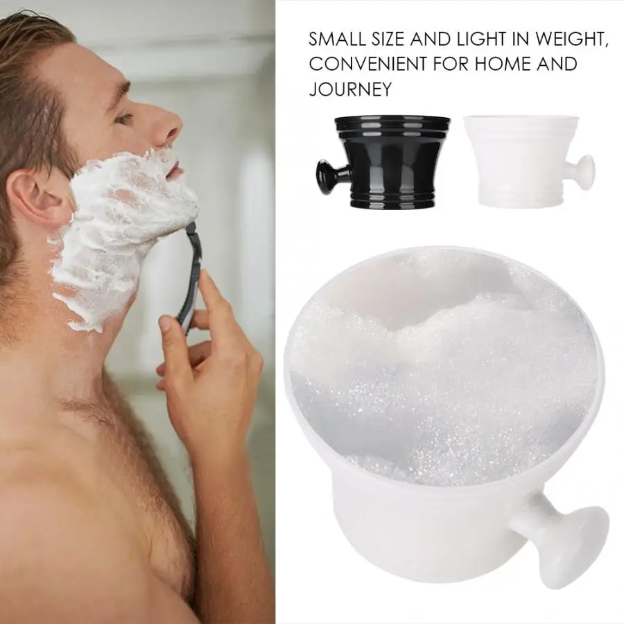 Пластиковая чаша для бритья пенопластовое мыло с ручкой Мужская кружка мыла