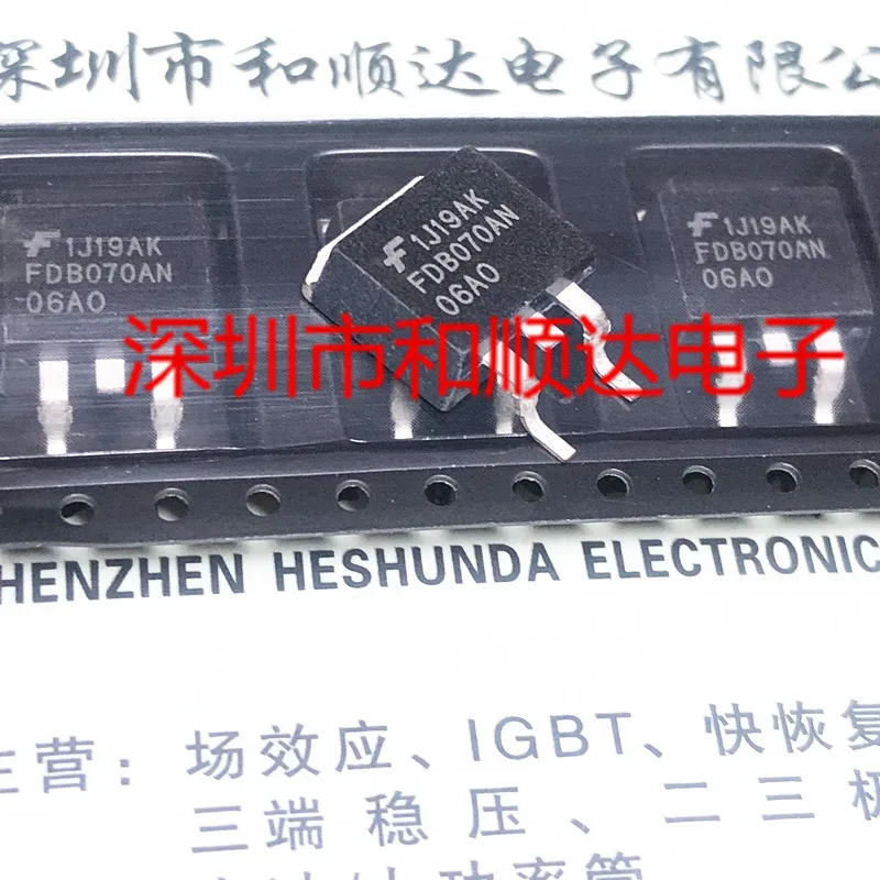 

10 шт. FDB070AN06AOTO-26360V/80A