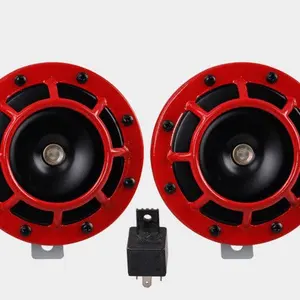 car horn kits red super loud blast tone grill mount 12v electric compact 335hz 400hz autofab 2pcs for honda suzuki motorcycle free global shipping