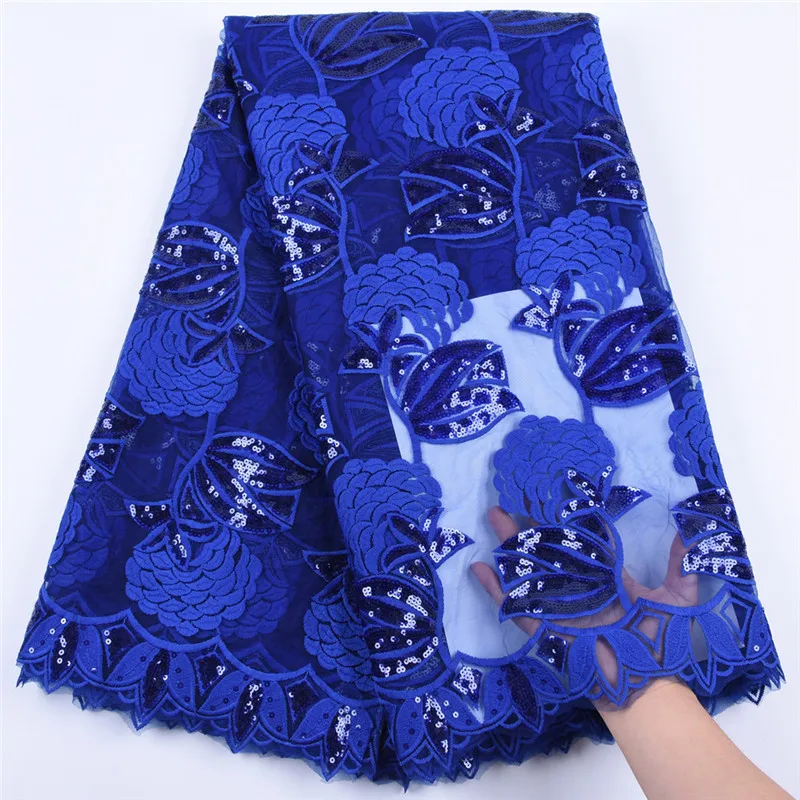 Новейшая африканская молочная шелковая вуаль кружевная ткань 2019