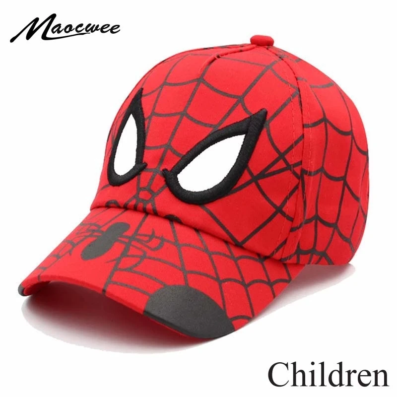 

Anime Cartoon Children Baseball Cap Spider Embroidery Snapback Caps Cotton Hip Hop Hat Adjustable Kid Outdoor Sun Hat Summer Cap