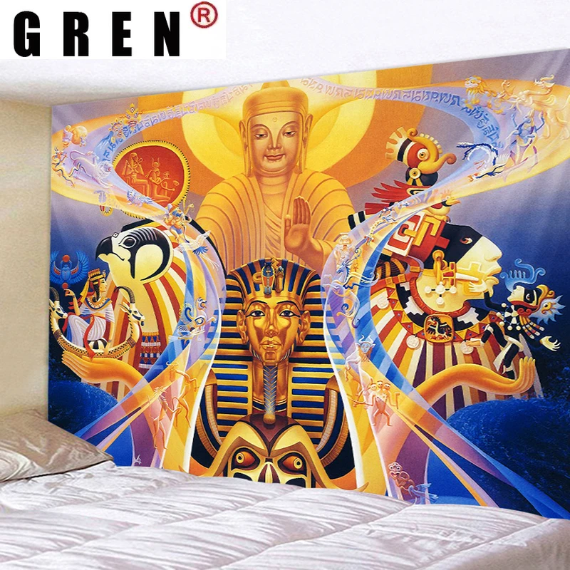 

Грейнский гобелен в египетском стиле, искусственное настенное покрытие, тканевое настенное покрытие, тканевое полотенце, пляжное одеяло, о...