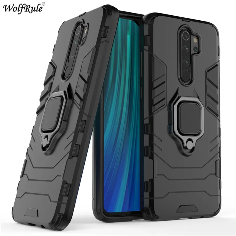 Чехол для Xiaomi Redmi Note 8 Pro защитный чехол-бампер с кольцом-держателем телефона чехол