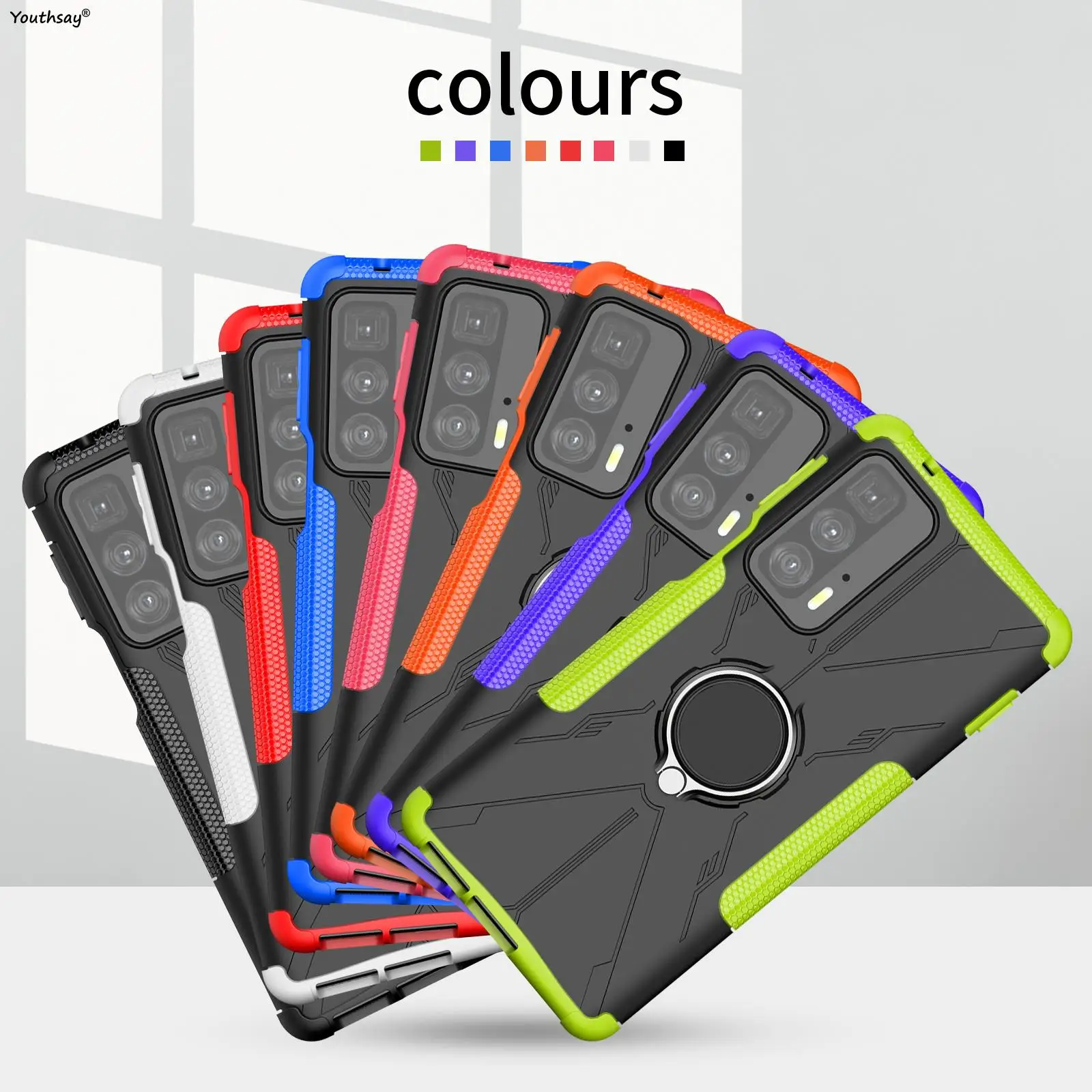 For Motorola Moto Edge 20 Pro Case Cover For Moto Edge 20 Pro Cover Coque Ring Armor Shockproof Protective Phone Bumper