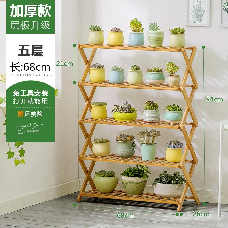 

Folding Flower Pot Display Stand Corner Storage Rack Multi-layer Holder Shelves Room Organizer for Terrace Balcony Decoration