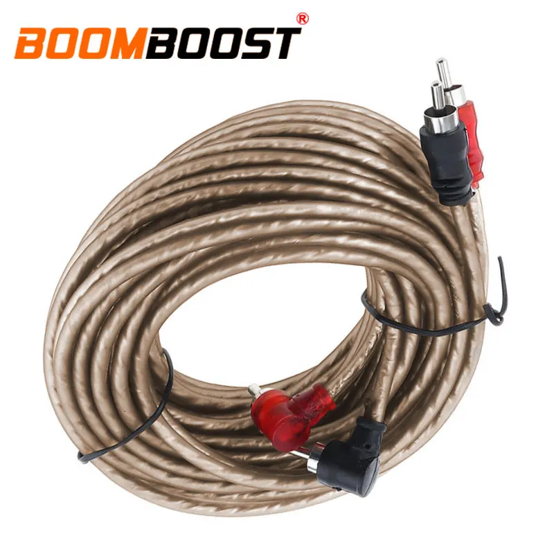 Коричневый фотоусилитель витая пара 5 м Чистый медный автомобильный аудиокабель