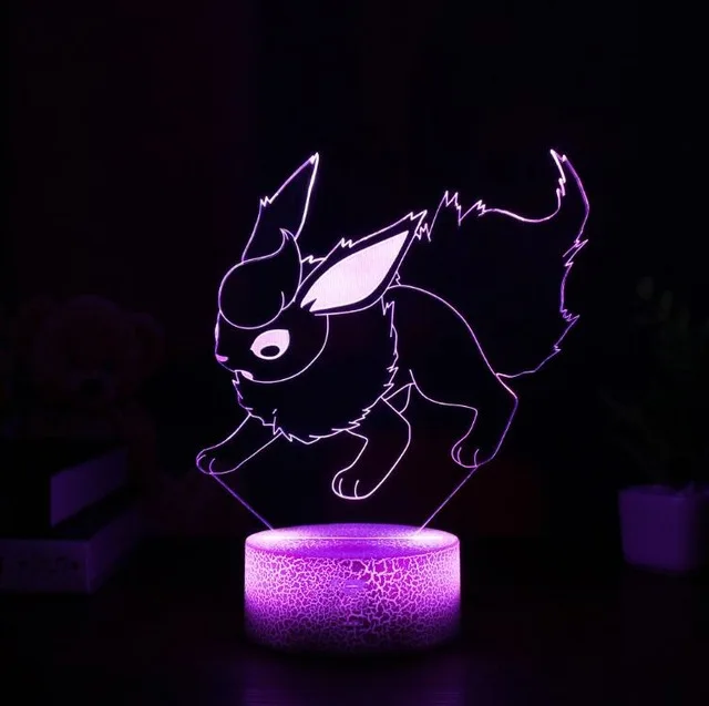 Покемон игра Mew 3D лампа Umbreon светодиодный декоративный ночник многоцветный RGB Декор для спальни Дети Рождественский подарок игрушки - Испускаемый цвет: Flareon