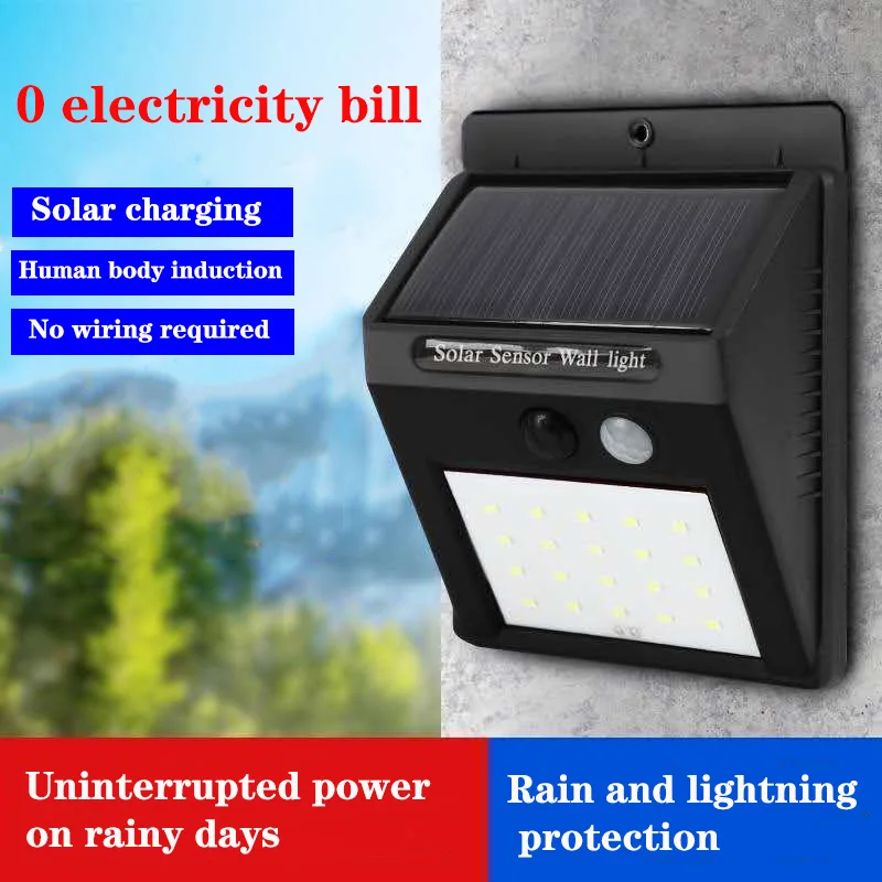 

LED solar motion sensor light outdoor waterproof 3 types of solar street light for garden decoration and courtyard lighting