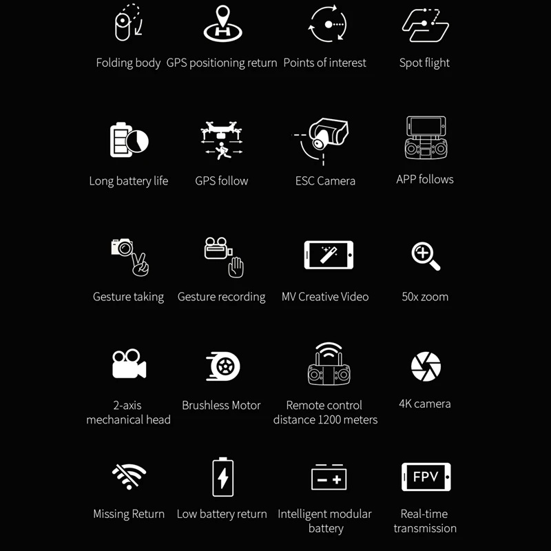 Складной Дрон с бесщеточным Мотором для селфи | Игрушки и хобби