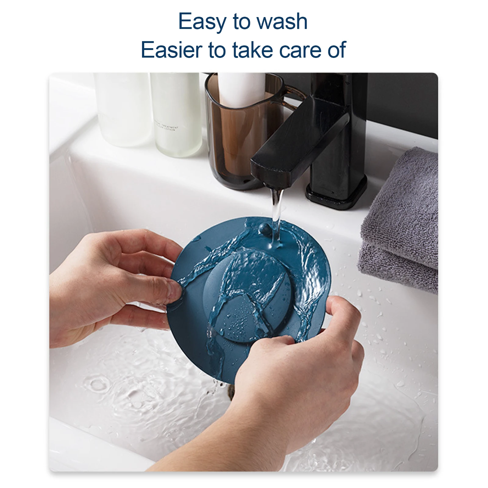 

Kitchen Bathroom Silicone Anti-odor Anti-clog Light Luxury Sink Drainer Cover