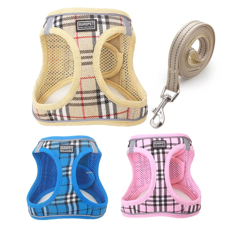 

2021 New Pet Cats and Dogs Chest Back Traction Fashion Cute Dog Walking Clothes Small Dogs Chest and Back Pet Products for Dog