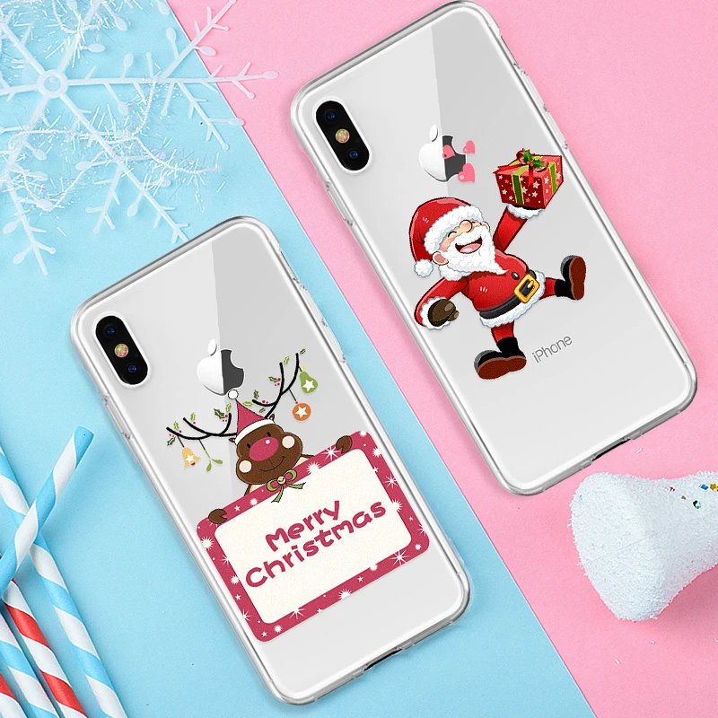 2020 чехол для телефона с рождественской елкой iPhone 11 Pro XS MAX XR 8 7 6 6S Plus Санта Клаус