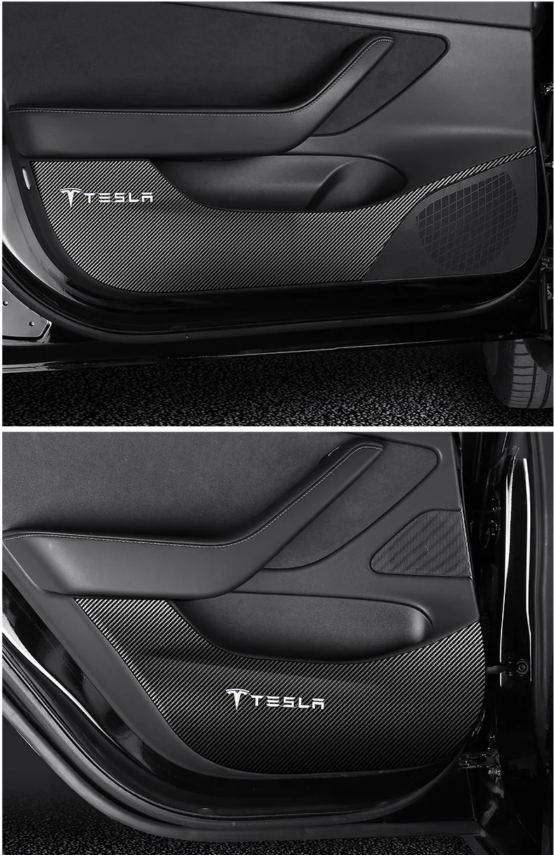 Защитные накладки для дверей автомобиля Tesla Model 3 4 шт. защитные боковых краев