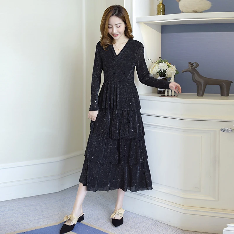 Envsoll платья с длинными рукавами для беременных женщин одежда кормления блестящее