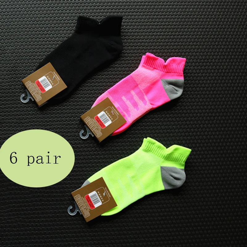 

6 pairs Sports Socks Women Sports Wear Short Calcetines Ciclismo Sock fit Outdoor Running Walking Gym Socks
