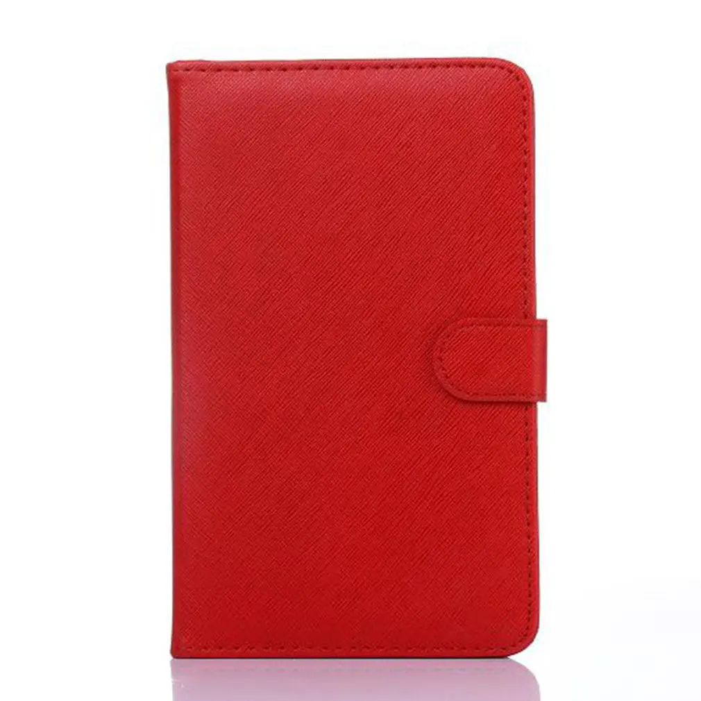 Red 7 дюймов чехол из искусственной кожи чехол USB клавиатура для Android Windows Tablet - Цвет: Red