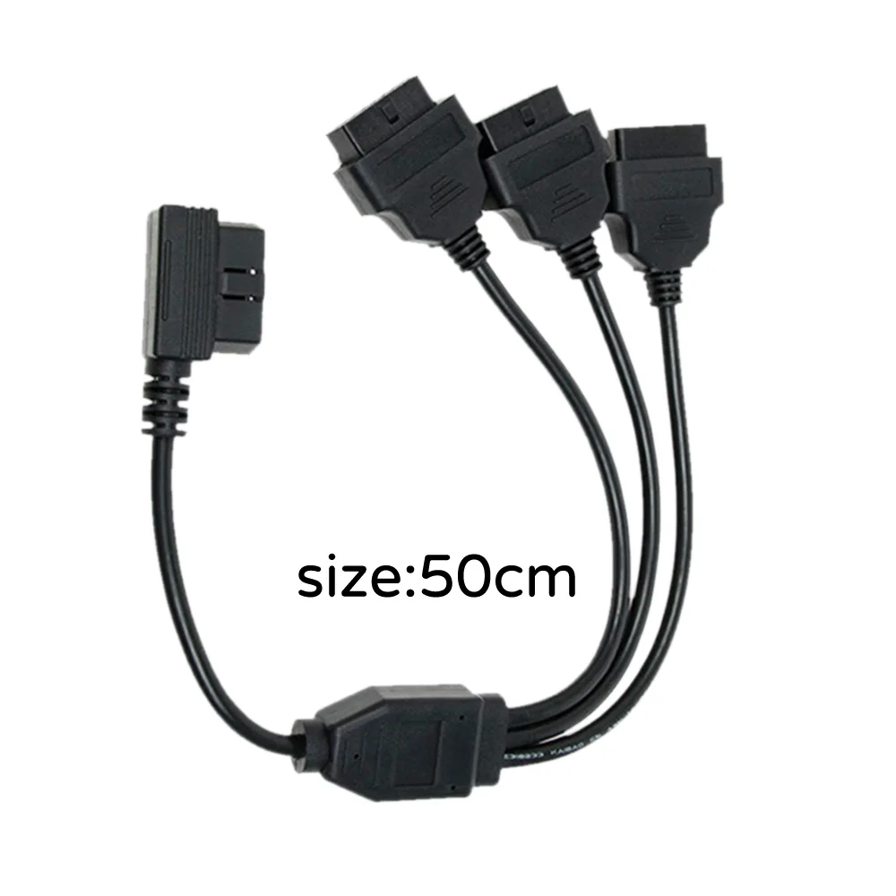 

1pc Black OBD2 16Pin to DB9 OBDII Adapter Car Connector Extension Cable Lead