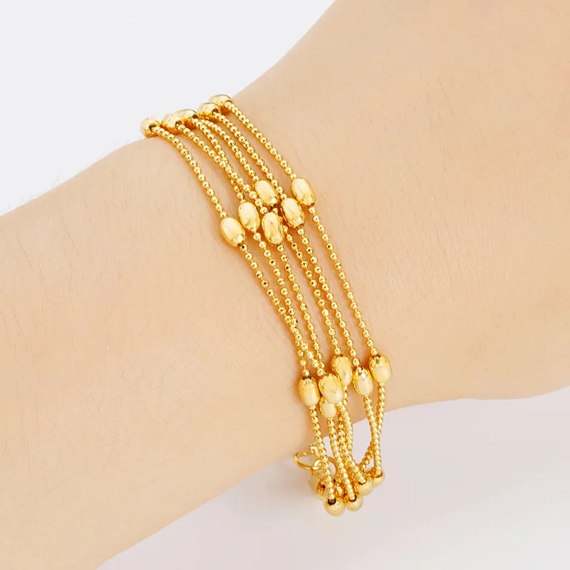 

Gold Color Multi-layer Chain Bracelets For Women Fashion Girls Bangles Jewelry