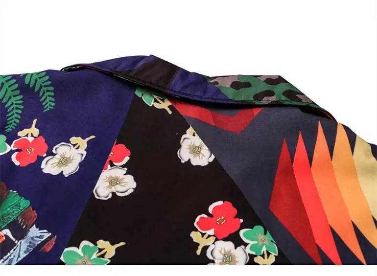 

Men Women Vintage Hawaiian Beach Shirts Harajuku Patchwork Tiger Printed Polo Shirt Hip Hop Streetwear Holiday Tropical Tops