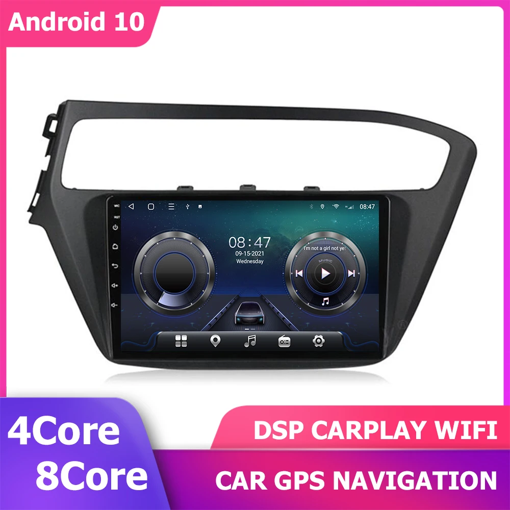 

9 ''Android 11 DSP CarPlay GPS плеер для Hyundai I20 2018-2019 навигация мультимедиа авторадио Сб Навигация радио 6 + 128 Гб 8 ядер