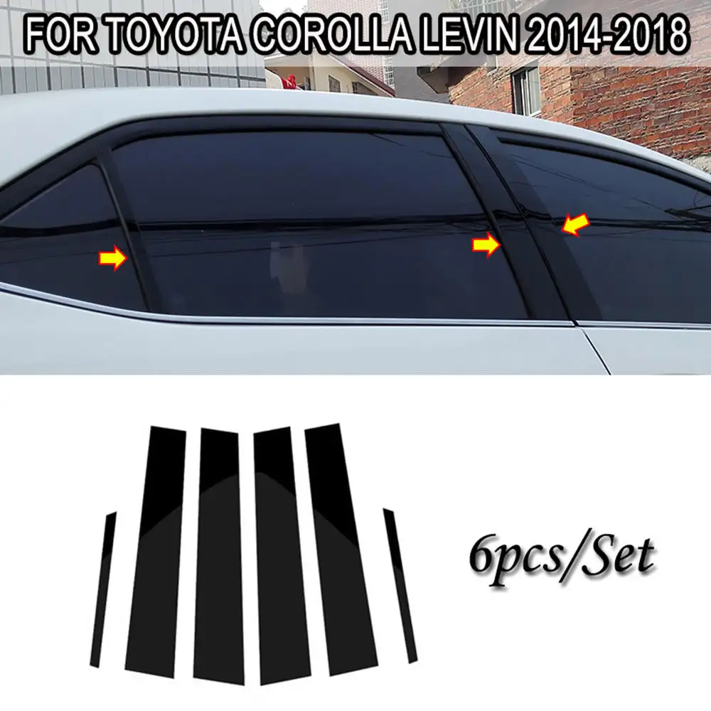 6 шт. наклейки на столб для Toyota Corolla Levin 2014 18|Наклейки автомобиль| |