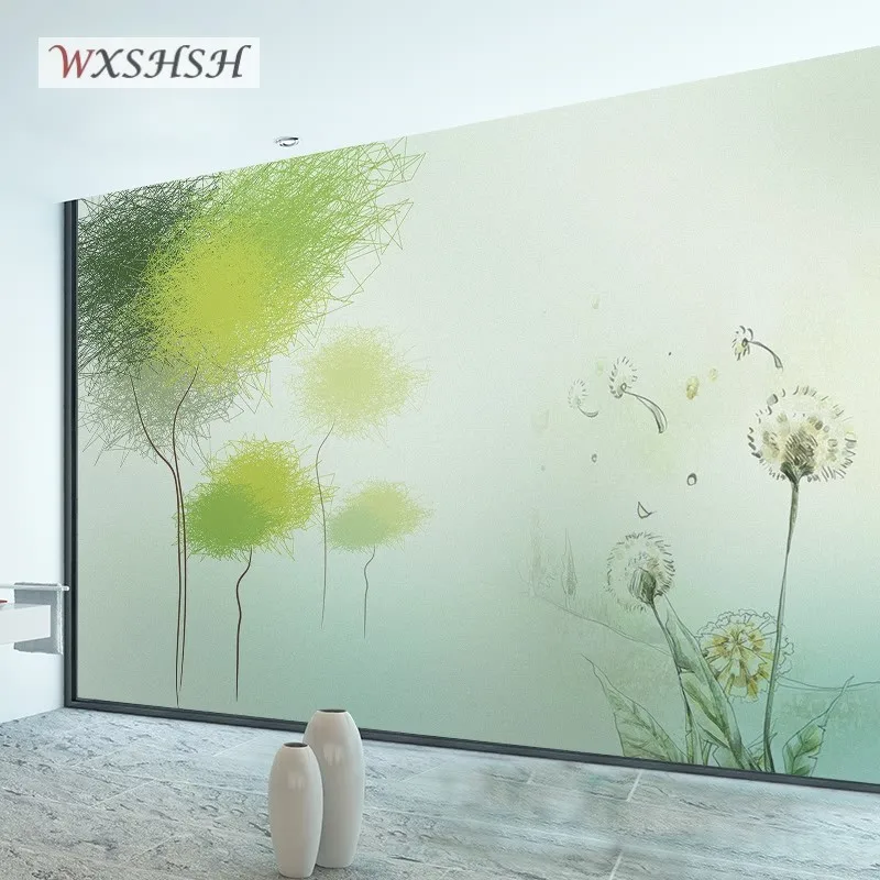 Статическая наклейка из стекла на заказ декоративная виниловая пленка с узором