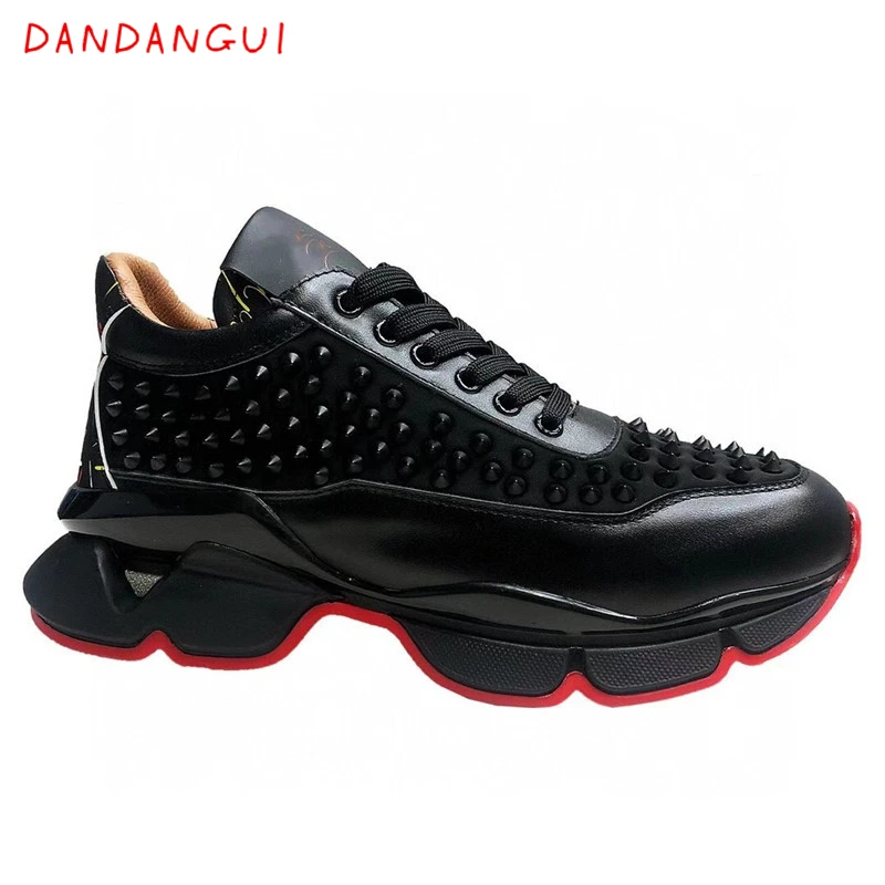 

Luxury Designer Trainers Men's Running Shoes Top-quality Platform Rivets Women's Sneakers Casual Printing Unisex Sports Shoes