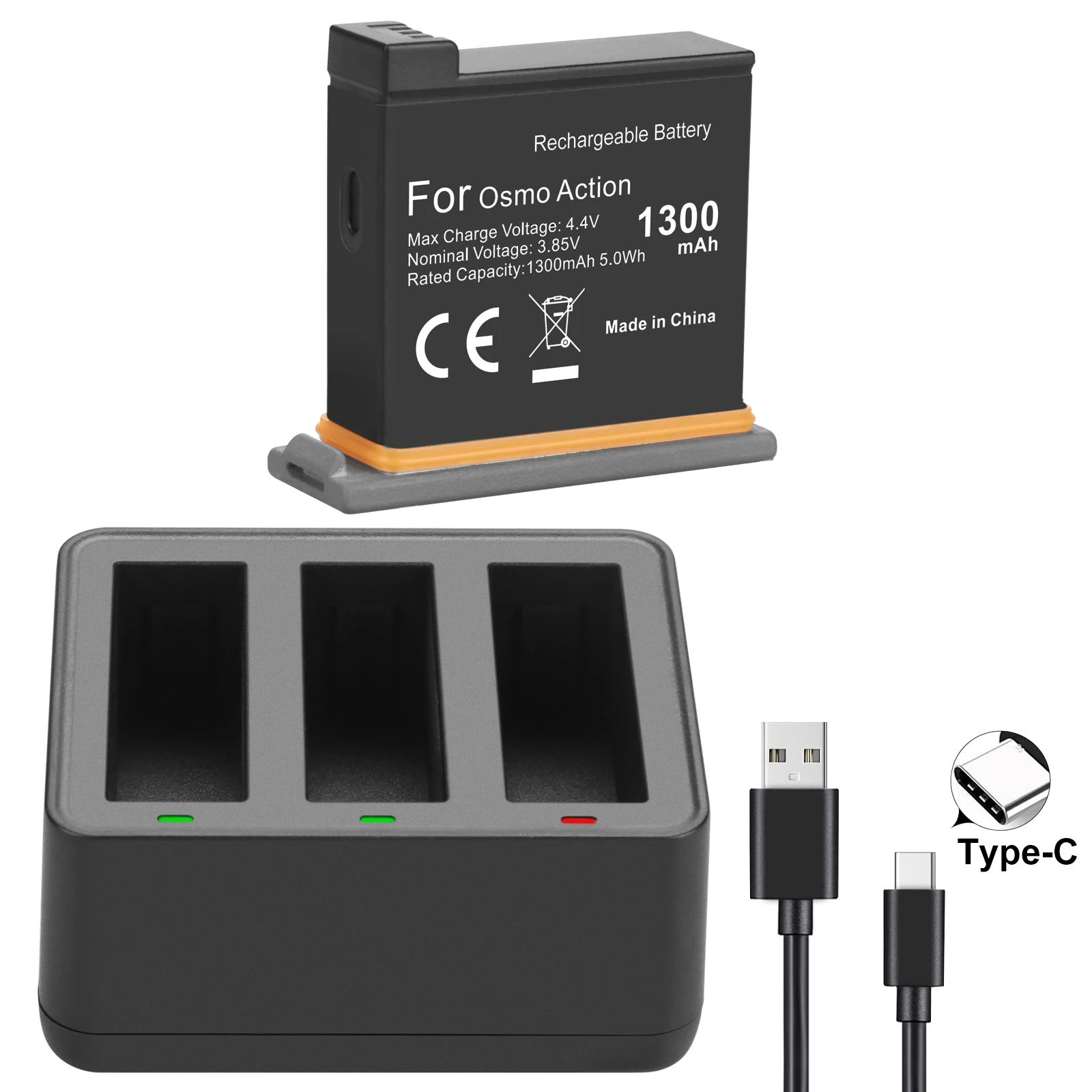 Для камеры DJI Battery OSMO Action camera и 3 слота Storage Charger For Camera | Электроника
