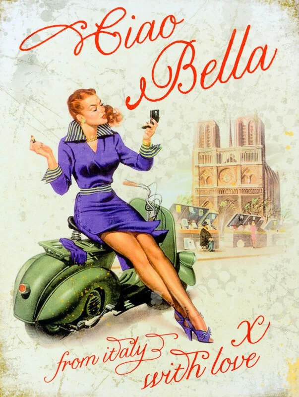 

Ciao Bella, Retro Metal Sign/Plaque, Gift, Garage