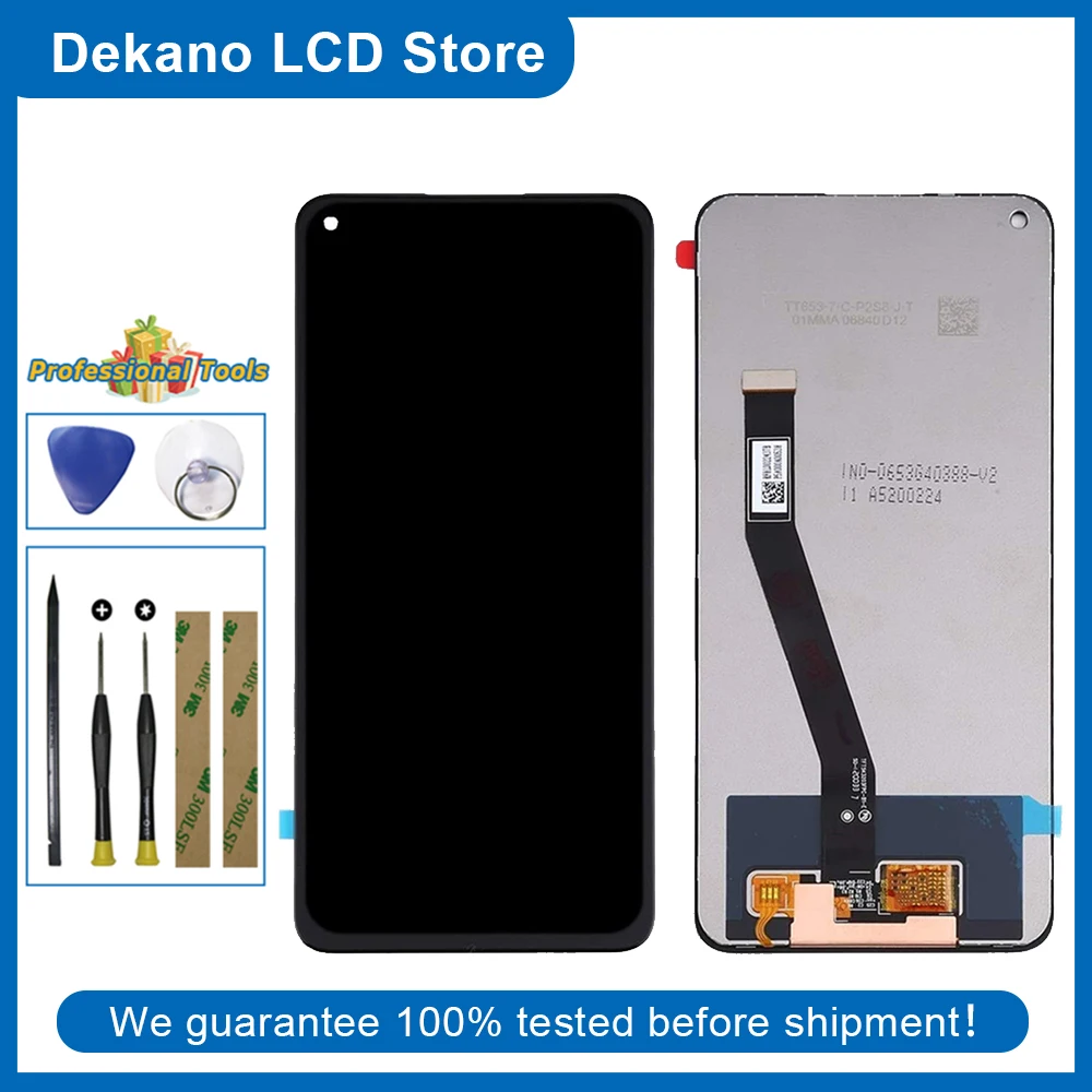 Pantalla LCD de 6,53 pulgadas para m&oacute;vil, montaje TFT de digitalizador t&aacute;ctil para Xiaomi Redmi Note 9, M2003J15SC, M2003J15SG, M2003J15SS-0