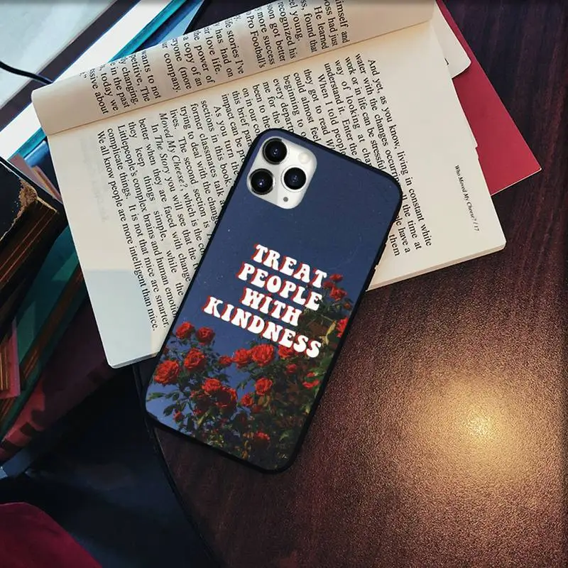 

Harry Styles Treat People With Kindness Phone Case For iphone 7 8 12 11 X XR XS pro Max Mini plus Soft silicone shell