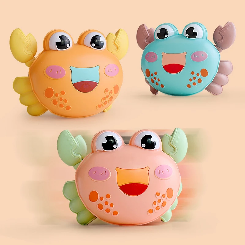 

Funny Baby Toys Cartoon Crab Lobster Rattle Toy Press Back Force Inertial Slide Toy Infant Educational Mobile Toy