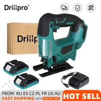drillpro 65mm 2900rpm cordless jigsaw electric jig saw rechargeable adjustable woodworking power tool for makita 18v battery