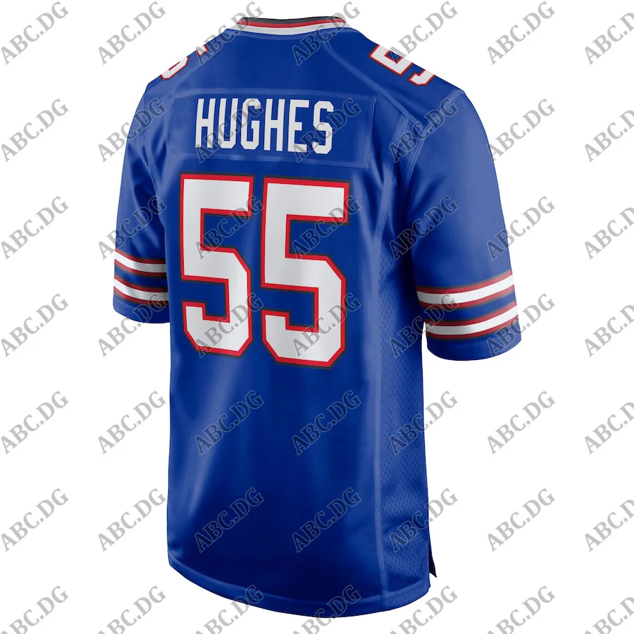 

Customized Stitch American Football Jersey Men Women Kid Youth Buffalo Jerry Hughes Royal Game Jersey